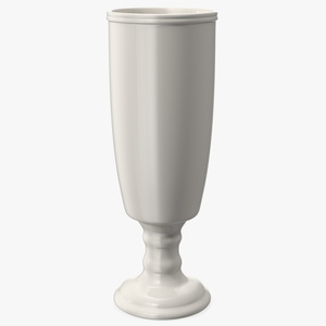 White Porcelain Flower Vase 3D