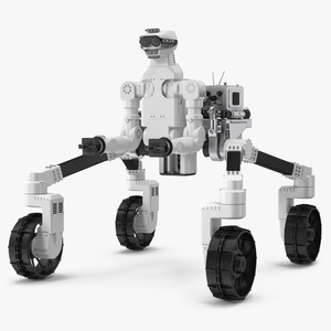 3D model Lunar Robotic Rover Rigged for Maya