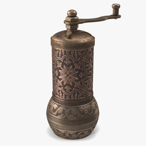 3D Authentic Vintage Bronze Spice Grinder model