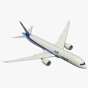 3D model Boeing 787-9 Dreamliner ANA Livery Rigged for Maya