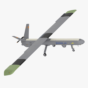 Hermes 450 Multi-Role High Performance Tactical UAS Rigged for Cinema 4D 3D