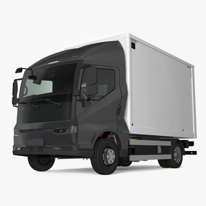 Modern Electric Truck Black 3D