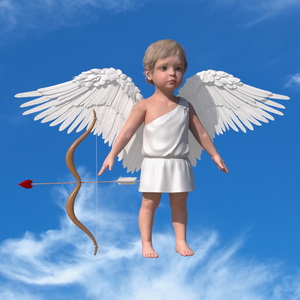 3D model Boy Angel with Bow and Arrow A-Pose