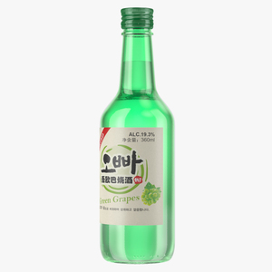 Soju Green Grapes 3D