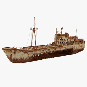 3D Rusty Ship Wreck