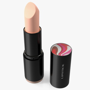 3D model Coral Round Lipstick Open