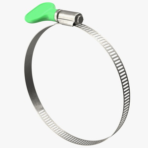 Perforated Hose Clamp with Turn Key 78 101mm 3D model