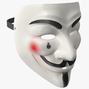 3D Anonymous Mask with Teardrop model