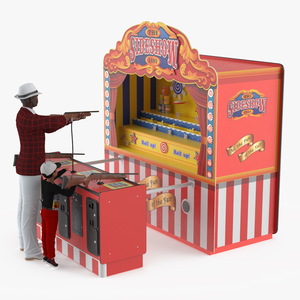 3D Carnival Shooting Game with Characters model