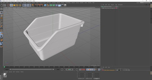 3D model White Plastic Storage Bin