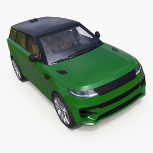 Green Modern Crossover Sport Simplified 3D model