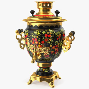 3D model Vintage Khokhloma Samovar