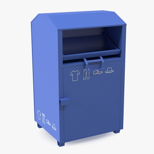 Clothing Drop Box Blue 3D