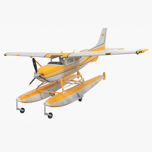 3D model Seaplane with Floats