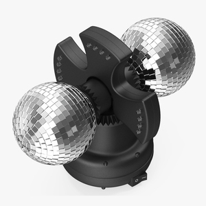 Twin Disco Mirror Ball Rigged 3D model