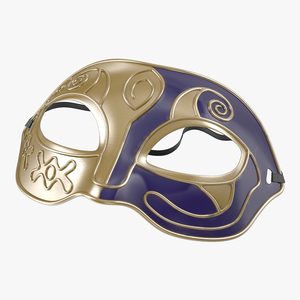 Masquerade Mask Purple 3D