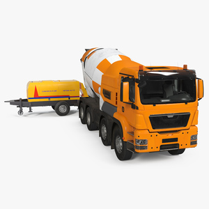 Concrete Pump and Mixer Truck 3D model