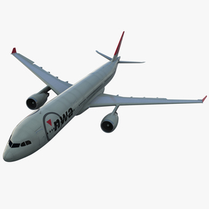 Jet Airliner Airbus A330-300 Northwest Airlines Rigged 3D model