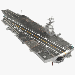 3D USS Gerald Ford CVN 78 Rigged for Cinema 4D model