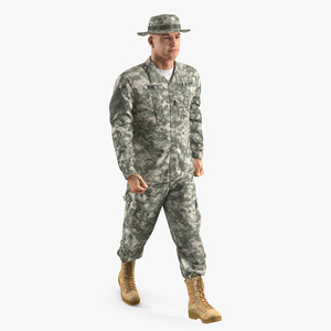 US Army Soldier Combat Uniform Marching 3D model