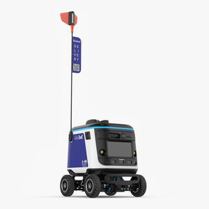 Powered Off Delivery Robot Kiwibot Blue 3D model