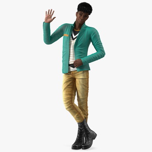 3D Light Skin Teenager Fashionable Style Standing Pose