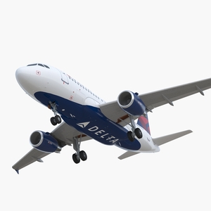 Airbus A319 Delta Air Lines 3D