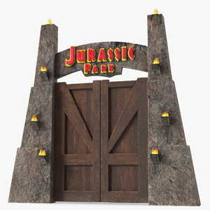 3D Jurassic Park Gate model