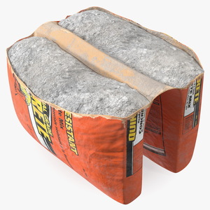 Unpacked Cement Quikrete 66 Lb Orange 3D