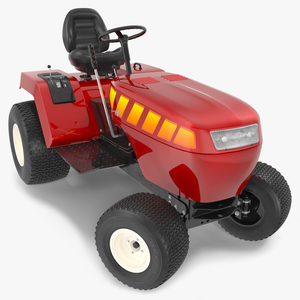 3D Mini Tractor Rigged for Cinema 4D model