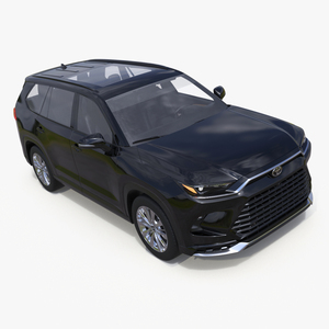 Toyota Grand Highlander 2024 Black 3D model