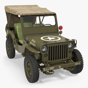 3D Jeep Willys 1944 Convertible model