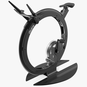 Unicycle Exercise Bike Ciclotte Black Rigged 3D model