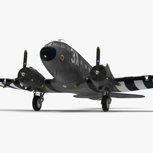 3D WWII Douglas C-47 Skytrain