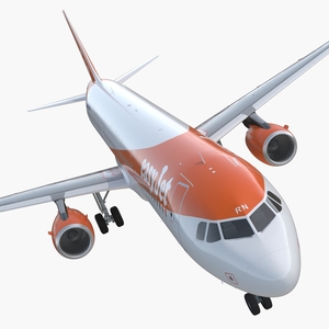 Airbus A321 EasyJet Airline Rigged 3D model