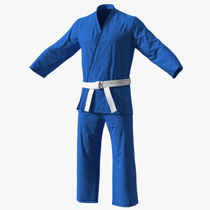 Karate Uniform Blue 3D model