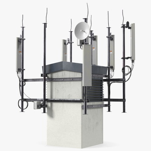 Rooftop Cellular Tower Transmitter 3D model