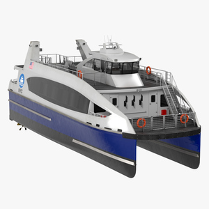 NYC Passenger Ferry Boat 3D model