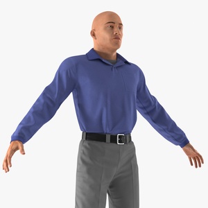 Young Man Wearing Casual Clothes A-pose 3D model