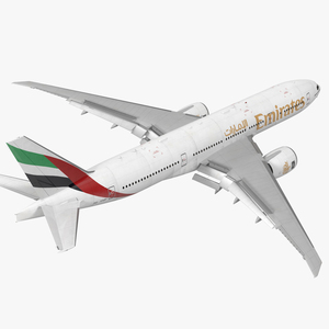 3D Boeing 777 200LR Emirates Airlines Rigged