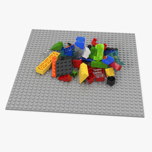 3D Random Lego Bricks model