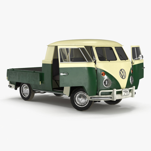 3D model Classic Volkswagen Type 2 Pickup Truck Rigged
