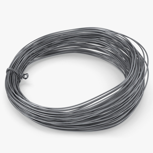 3D model Stainless Steel Wire Coil Half