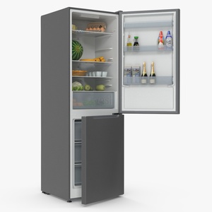 3D Open Fridge Full of Products model