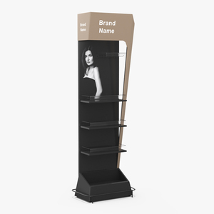 3D Black Stackable Display Stand Mockup