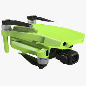 3D model Drone Quadcopter with Camera Folded