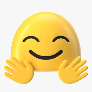 3D Hugging Face Android Emoji