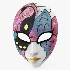 Porcelain Wall Decor Female Mask 3D