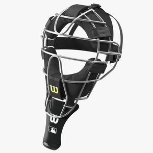 Umpire Baseball Catcher Mask Black 3D model