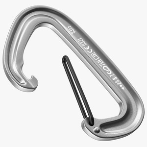 Black Diamond MiniWire Carabiner Open Grey 3D